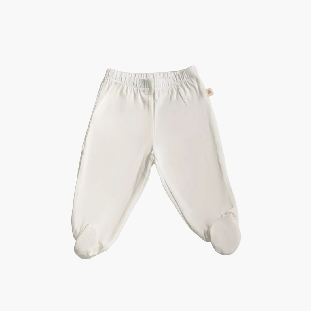 calça bebê recém-nascido viscose hipoalergênica off-white tutum
