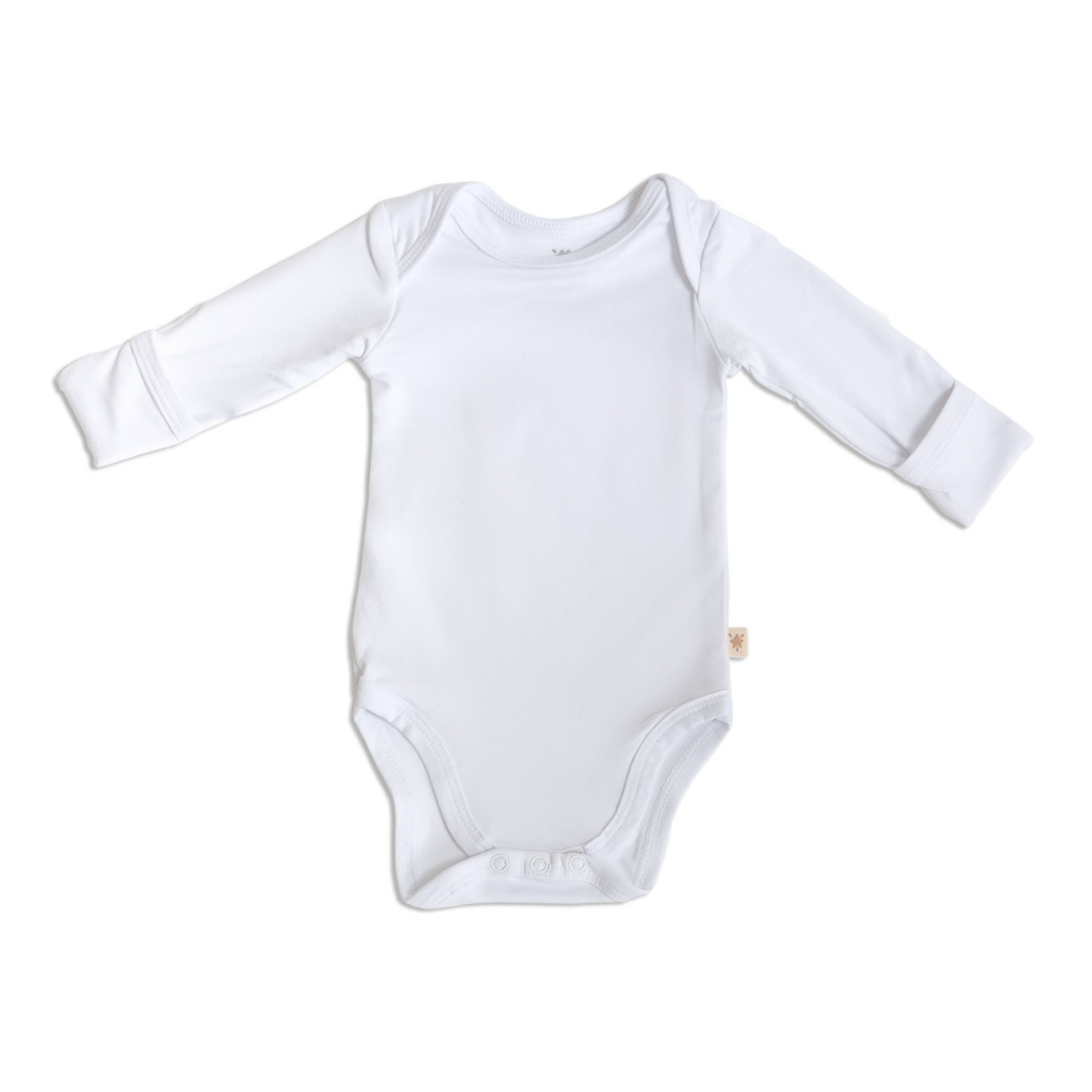 body manga longa recém-nascido viscose off-white Tutum